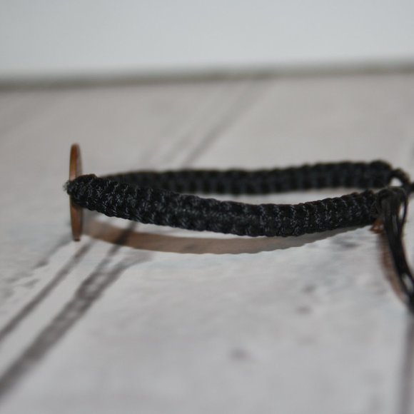 Black cord and 1 Tambala coin bracelet adjustable - Picture 2 of 4